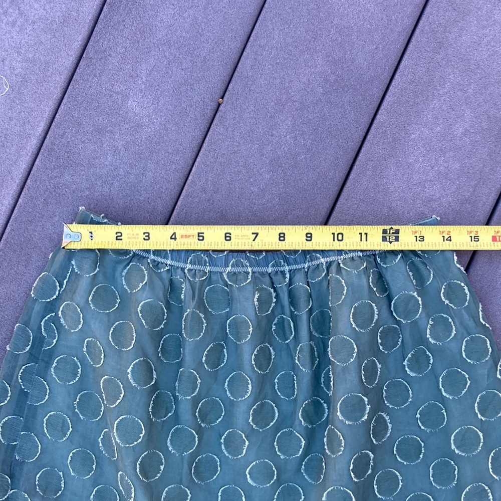 J. Crew green polka dot silk and linen skirt, size 4 - Picture 6 of 8